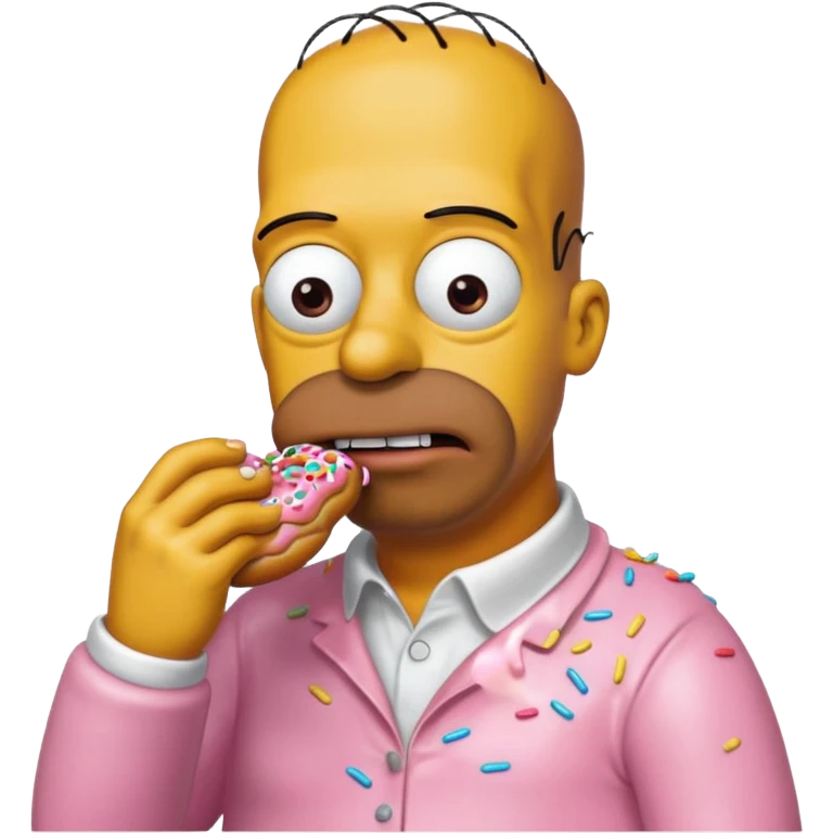 homer simpson with a donnut emoji