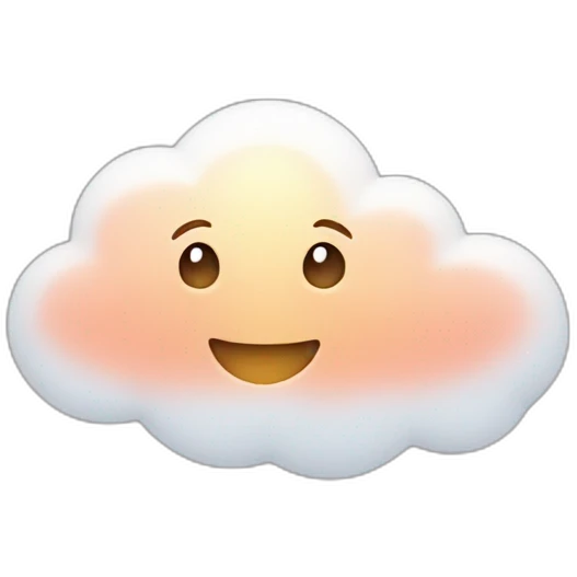 cloud from peach emoji
