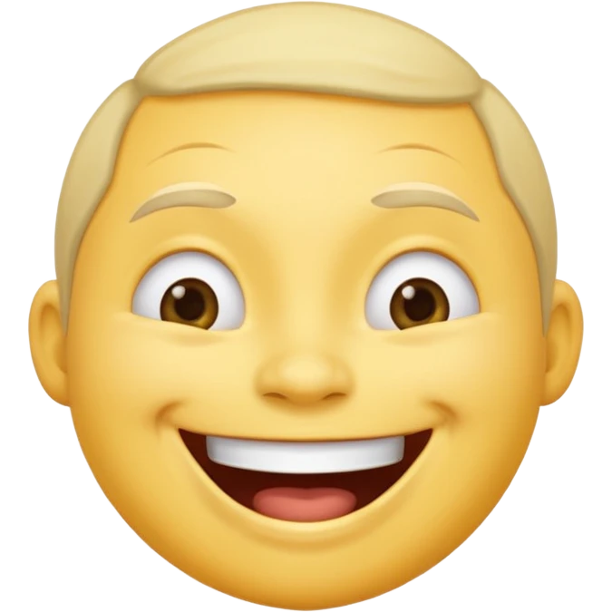 Kahkaha yuvarlak yüz sarı emoji