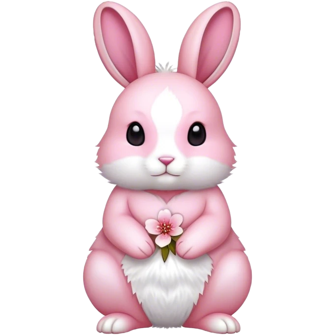 cherry blossom rabbit body emoji