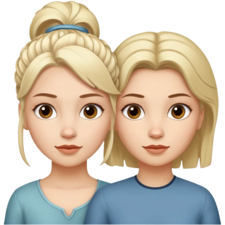 two sisters – Sonya and Taya (there is a general similarity, but they look different) emoji