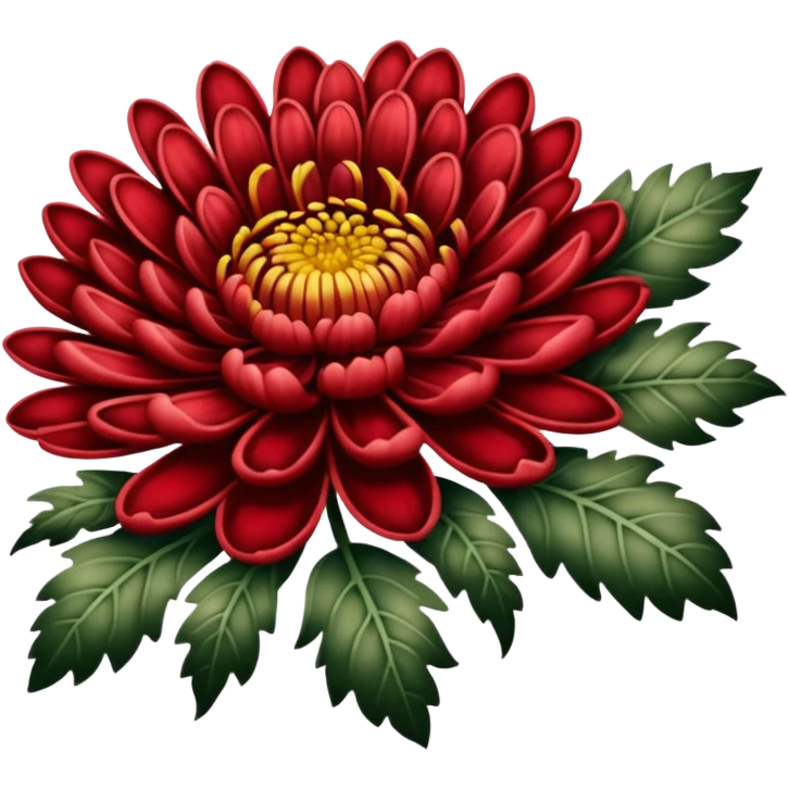 chrysanthemum flower red tattoo emoji