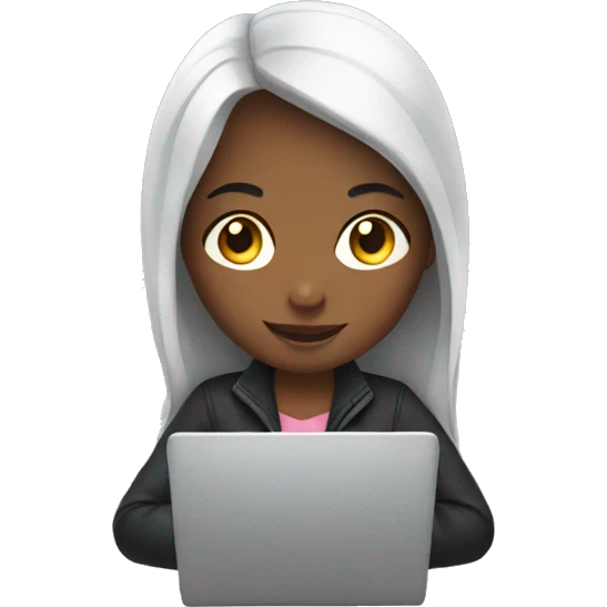 Girl with laptop emoji