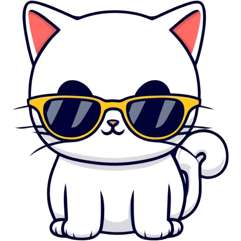 Cat with sunglasses emoji
