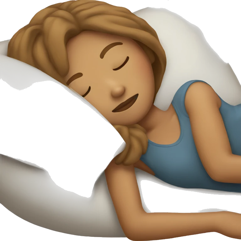 light brown hair girl sleeping on side emoji