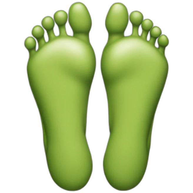Coeur avec des pieds emoji