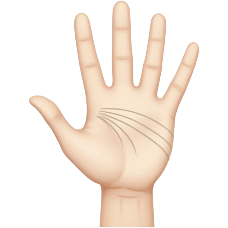 open palm with mystical lines emoji