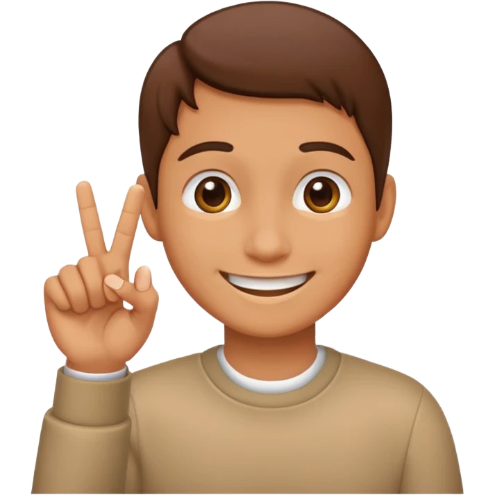 Finger tapping with smily face  emoji