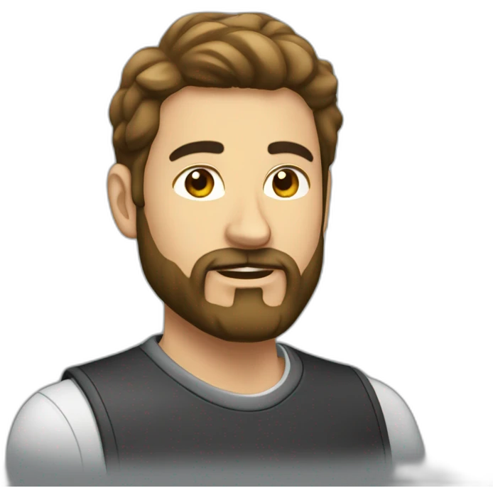 Gusein Gasanov with beard emoji