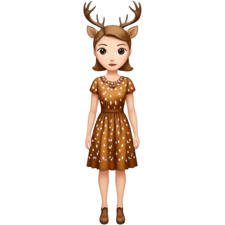Deer dress emoji