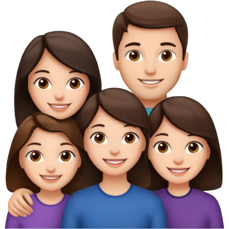 2 girls 1 guy brunettes  emoji