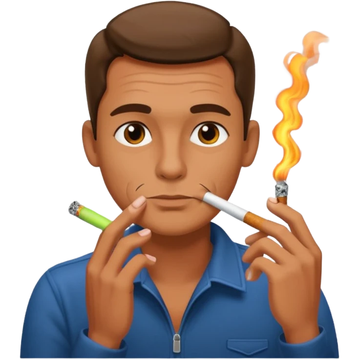 Man smoking a cigarett emoji