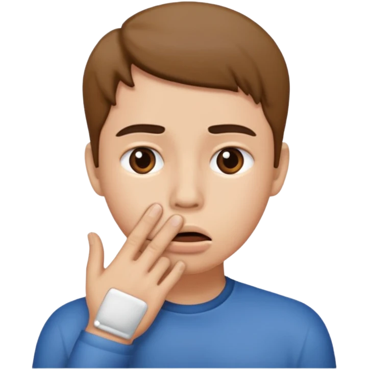 Hand over mouth emoji