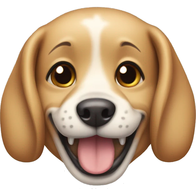 Dog with braces smiling emoji