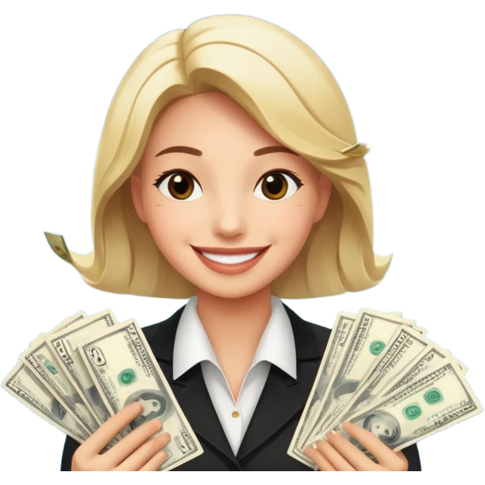 Add more cash flying around, bundles of US dollars, casino winnings vibe, lucky flight, jackpot feeling emoji