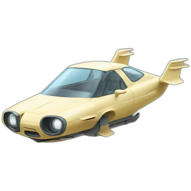 flying car with legs emoji