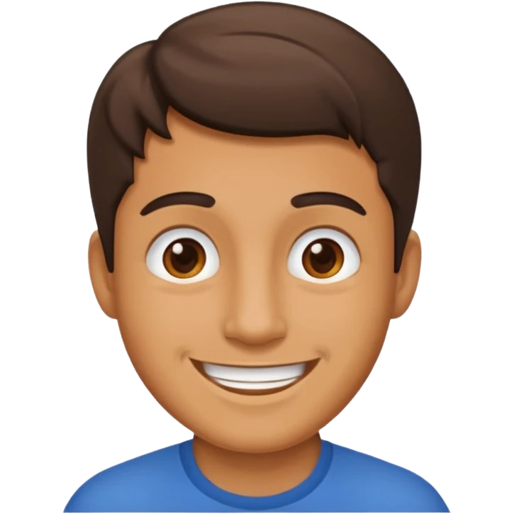 A man saying 6 7 emoji