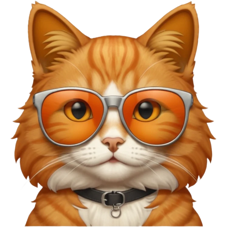 Cat wearing sunglasses and he has a sign on top of him saying "niall and arhaan are stupid" emoji