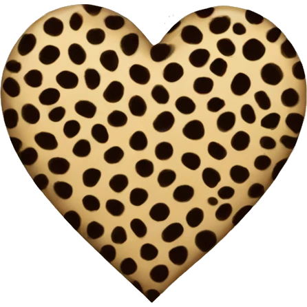 Cheetah print heart emoji