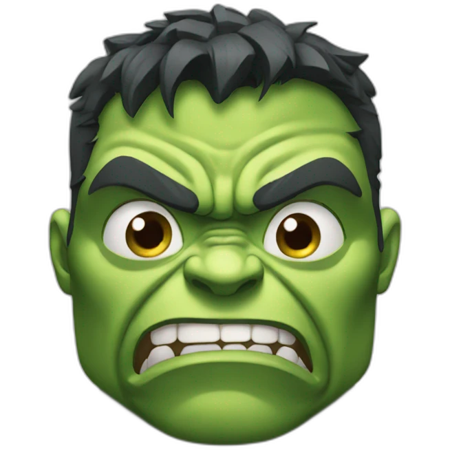 Hulk Shushing Face emoji