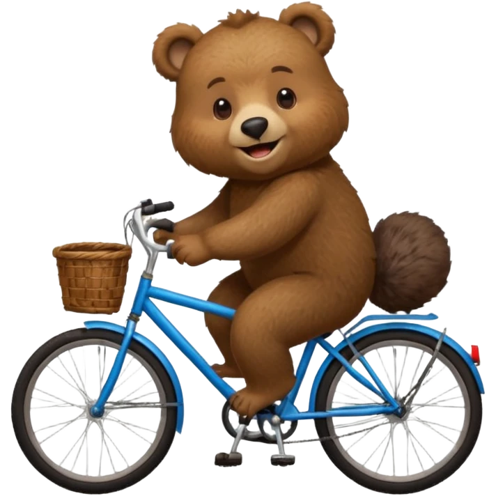 un ours à vélo emoji