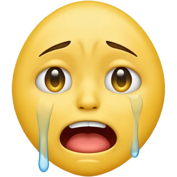 make me an emoji of an emoji crying with its mouth opened \ emoji