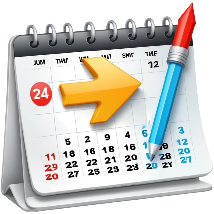 work shift schedule being changed with arrows emoji