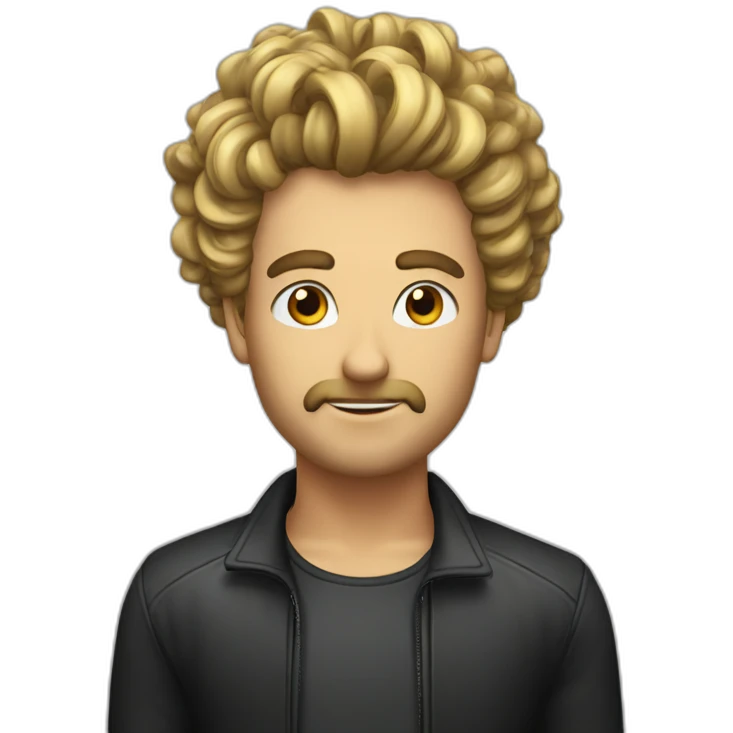 Avvocato con capelli neri emoji