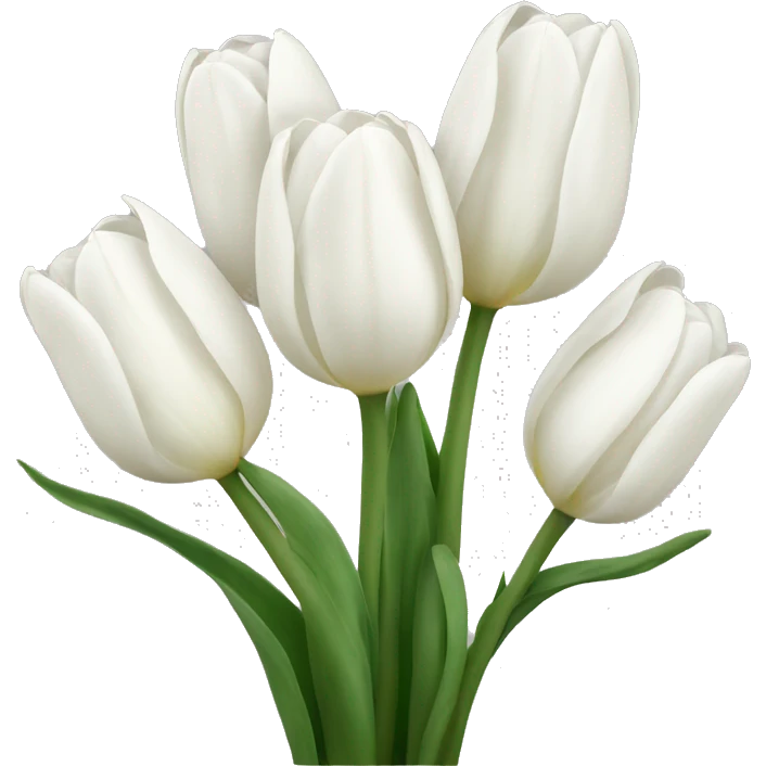 White tulips emoji