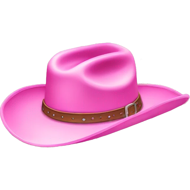 Cowboy hat pink emoji