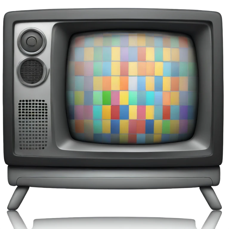 Television with vertical colors bars emoji