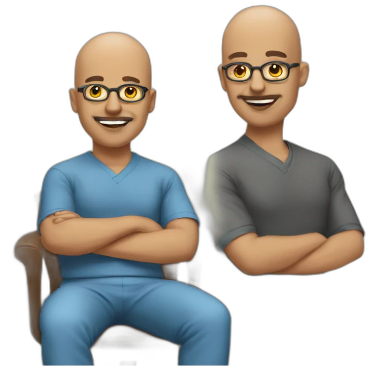 Bald 35 years therapist middleeast emoji