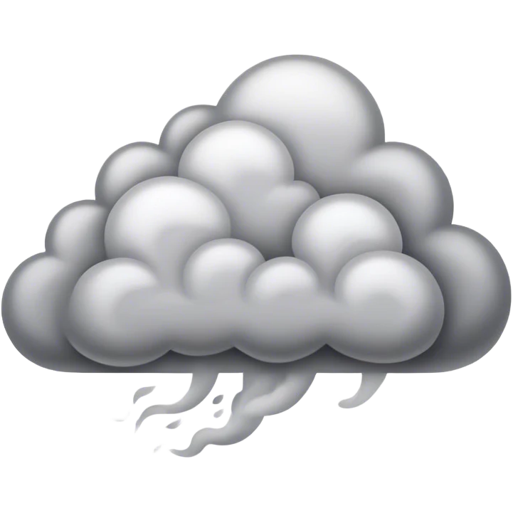 swirling cloud of smoke rising into the air emoji