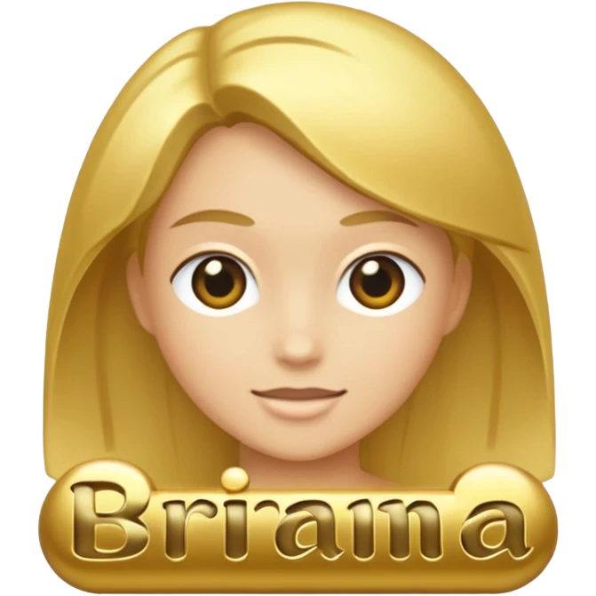 Text saying “Brianna” in gold emoji