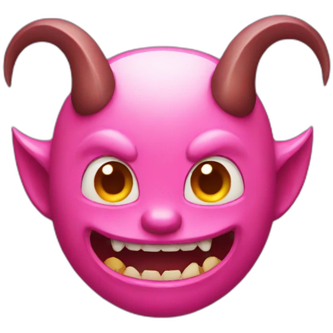 Devil with pink horns emoji