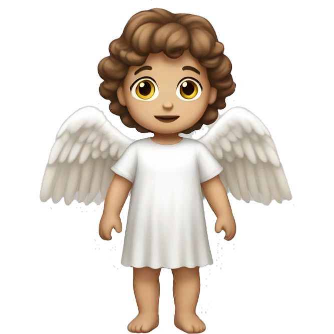 Toddler angel with brown hair emoji