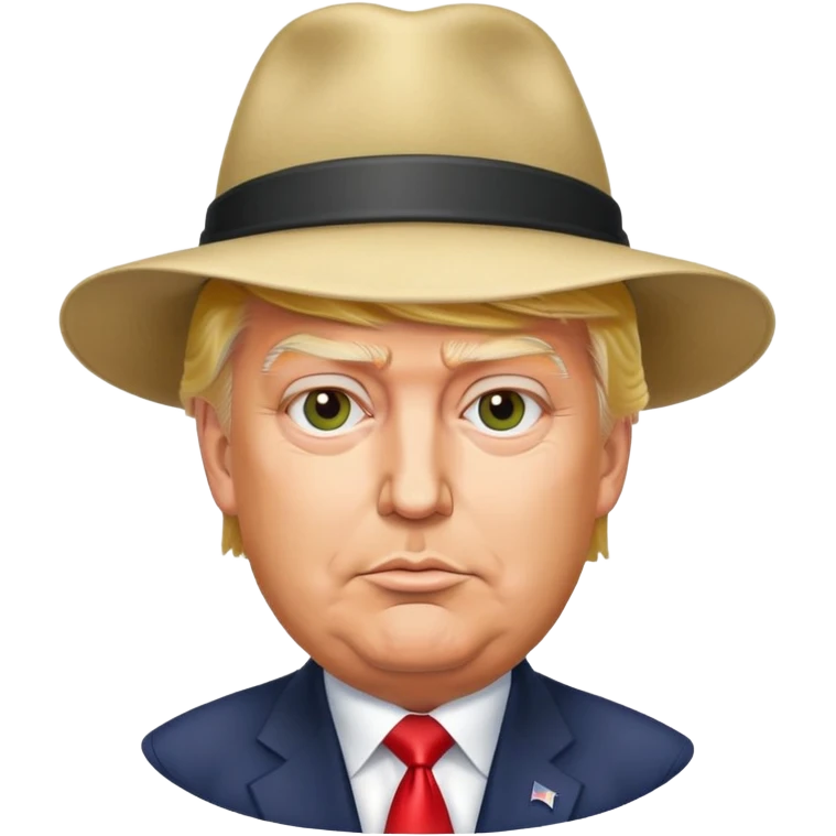Trump with hat emoji