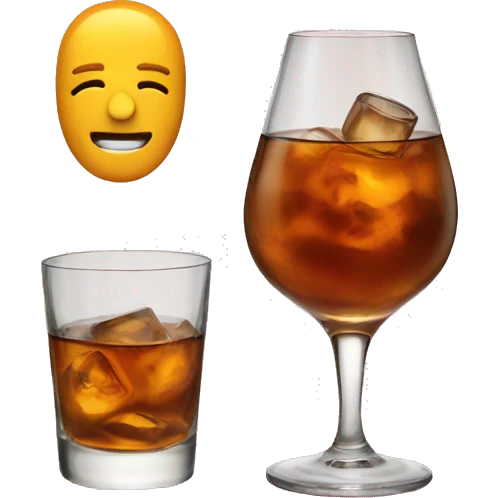My love whisky drink emoji