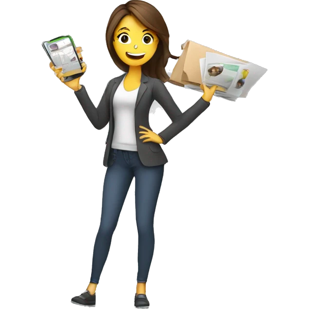 multitasking succesfull woman emoji