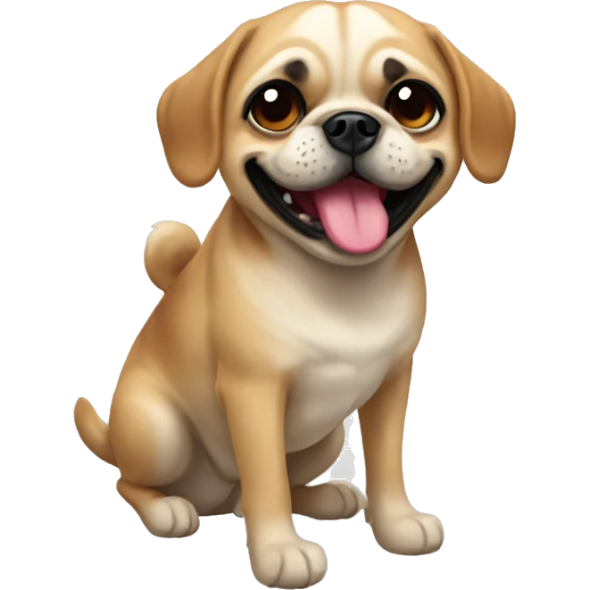 Happy pugalier emoji