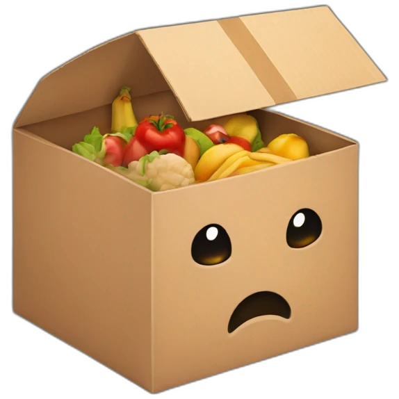 food delivery, angry box emoji