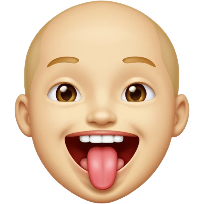 Person sticking their tongue out while laughing emoji