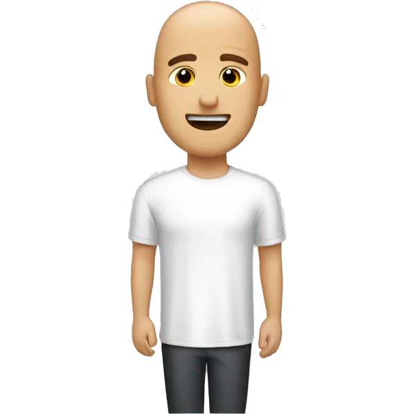 Shaving a man’s hair bald emoji