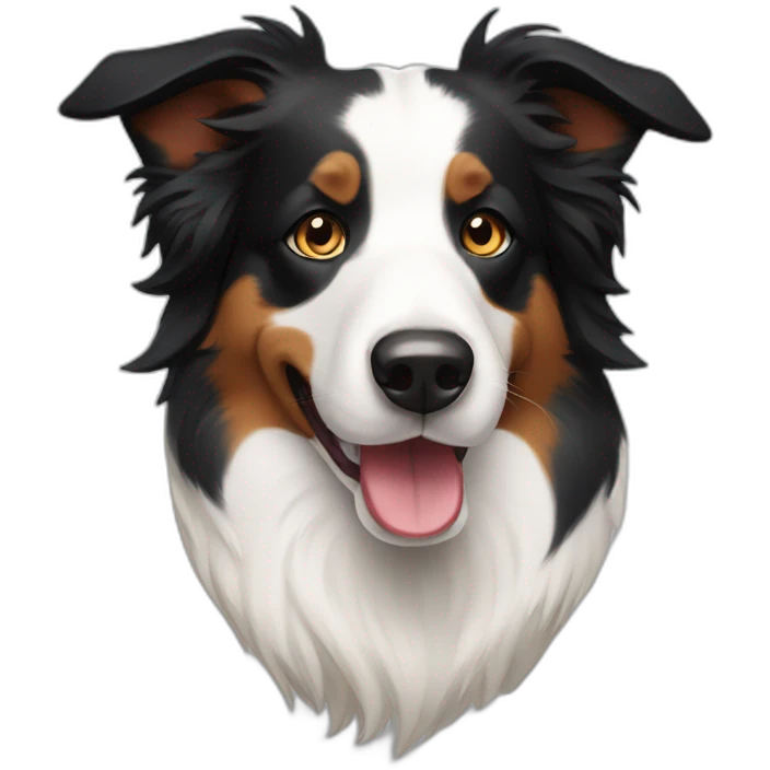 tricolor border collie  emoji
