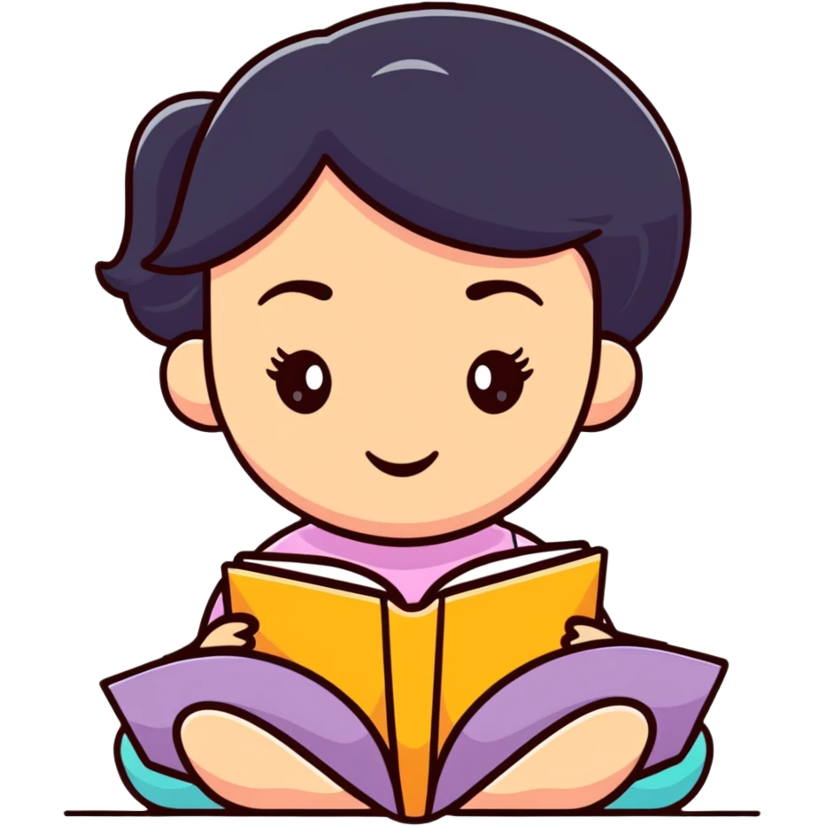 girl reading a book emoji