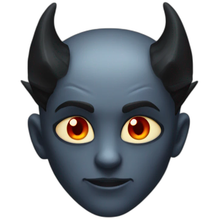 Demon noire au yeux rouge emoji
