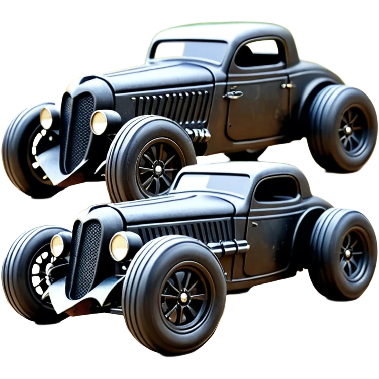 1:10 off-road lcg Basher Batman’s 1934 blackened tarnished Darth Vader hotrod ford jaguar Rolls rc car (extra wide tires with fenders) emoji