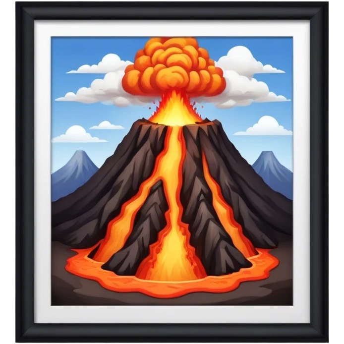 Mad volcano  emoji