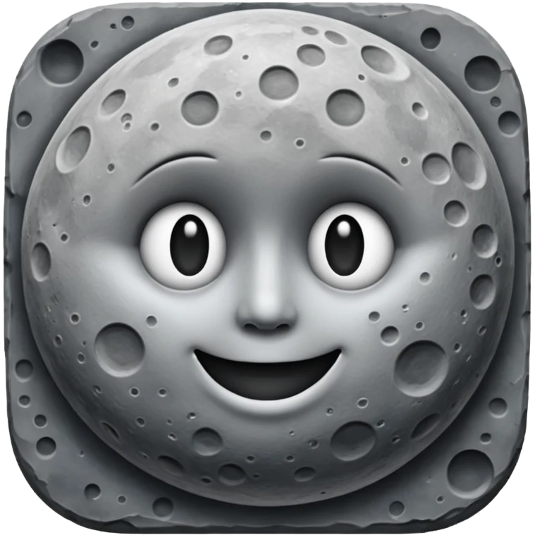 realistic moon without face emoji