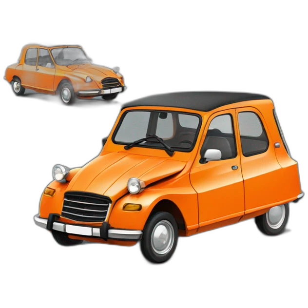 Citroen Dyane 6 orange emoji